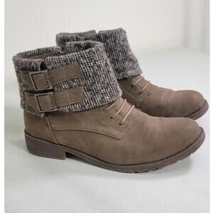 Rocket Dog Boots Women's Size 9 Cuffed Brown Short Boots Casual Boho Streetwear